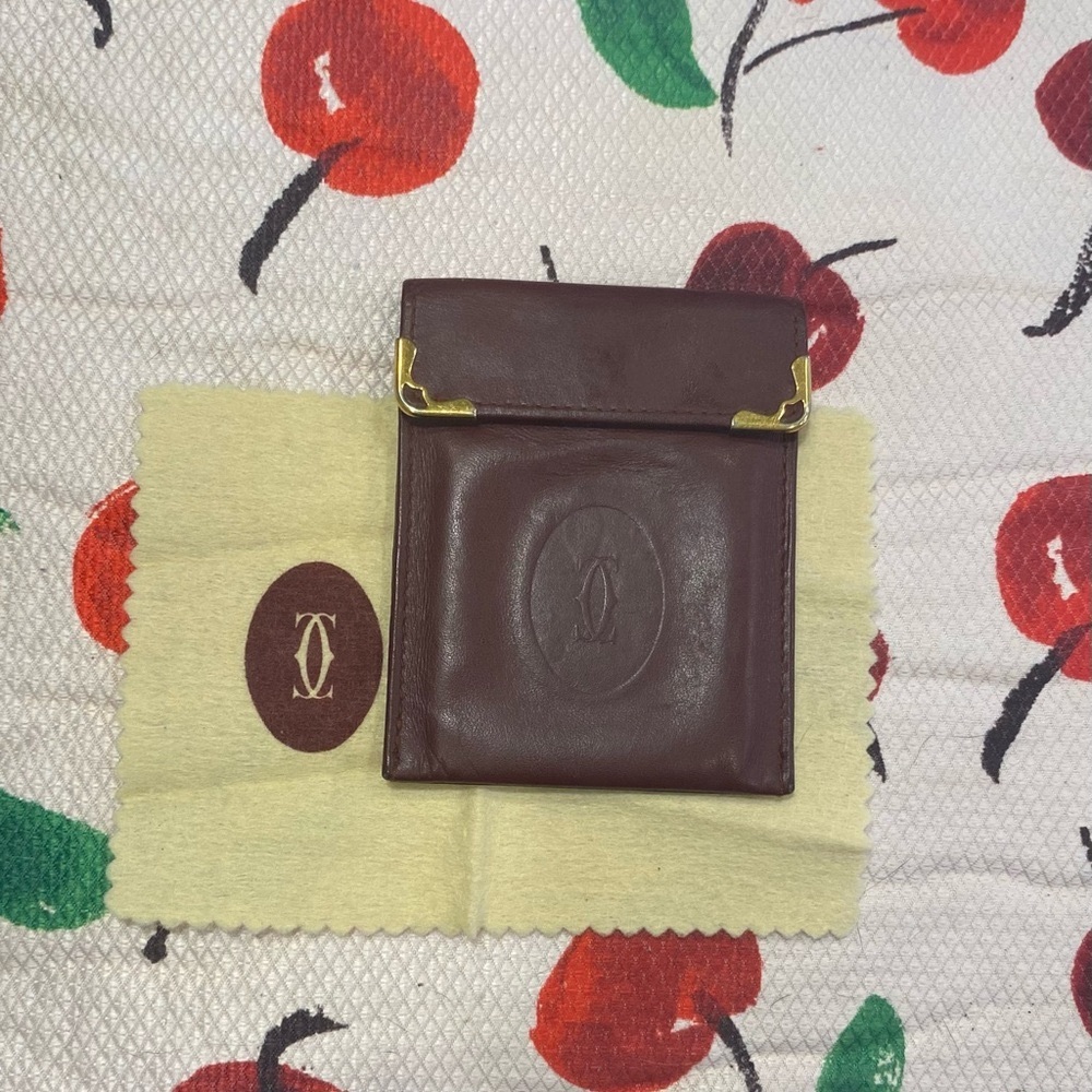 Cartier Card Holder with Cleaning Cloth Authentic Vintage